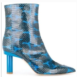 New Tibi Grant Snake Embossed Bootie